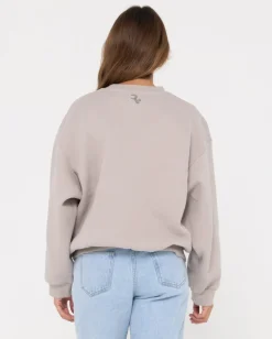Signature Oversize Crew Fleece | Rusty Shop