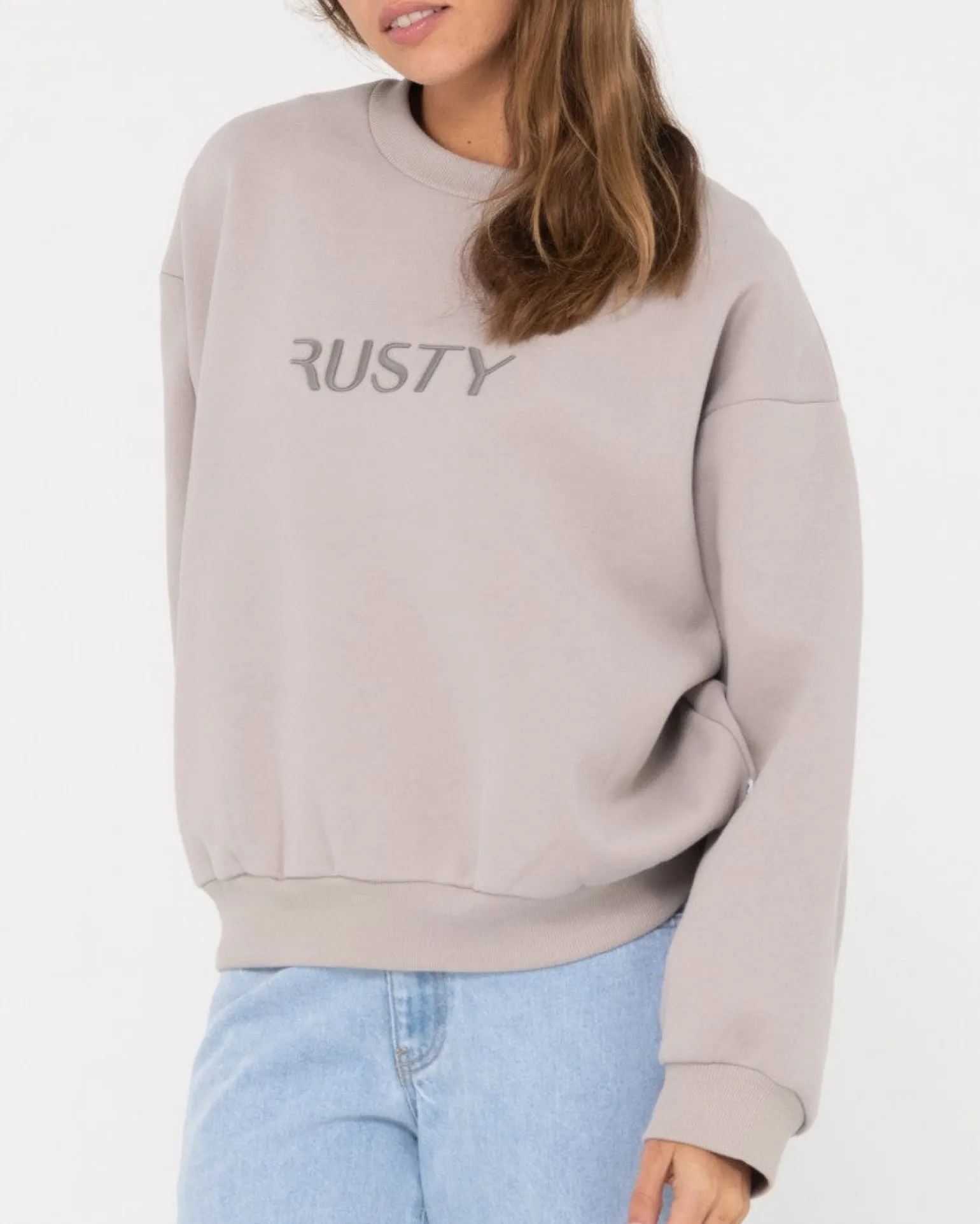 Signature Oversize Crew Fleece | Rusty Shop