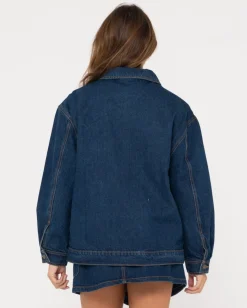 Ryley Oversized Zip Through Denim Jacket | Rusty Outlet