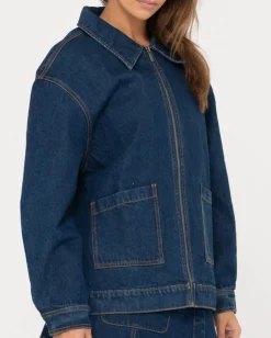 Ryley Oversized Zip Through Denim Jacket | Rusty Outlet