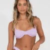 Sandalwood Textured Balconette Bikini Top | Rusty Hot