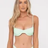 Sandalwood Textured Balconette Bikini Top | Rusty Cheap