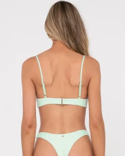 Sandalwood Textured Balconette Bikini Top | Rusty Hot
