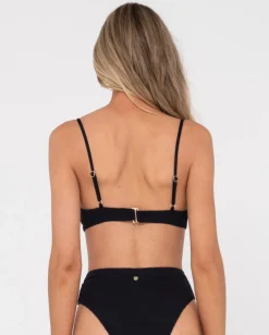 Sandalwood Textured Balconette Bikini Top | Rusty Cheap
