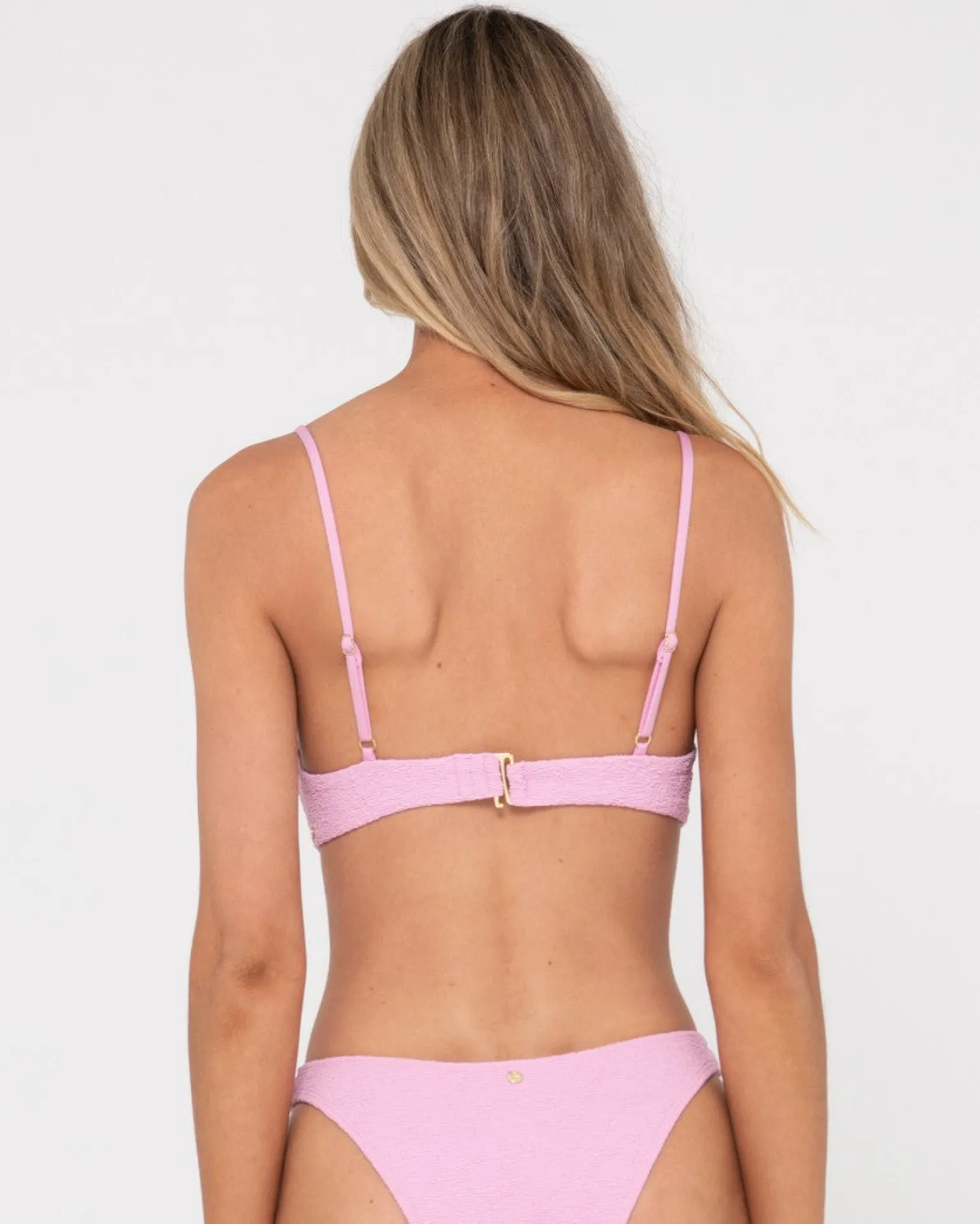 Sandalwood Textured Balconette Bikini Top | Rusty Hot