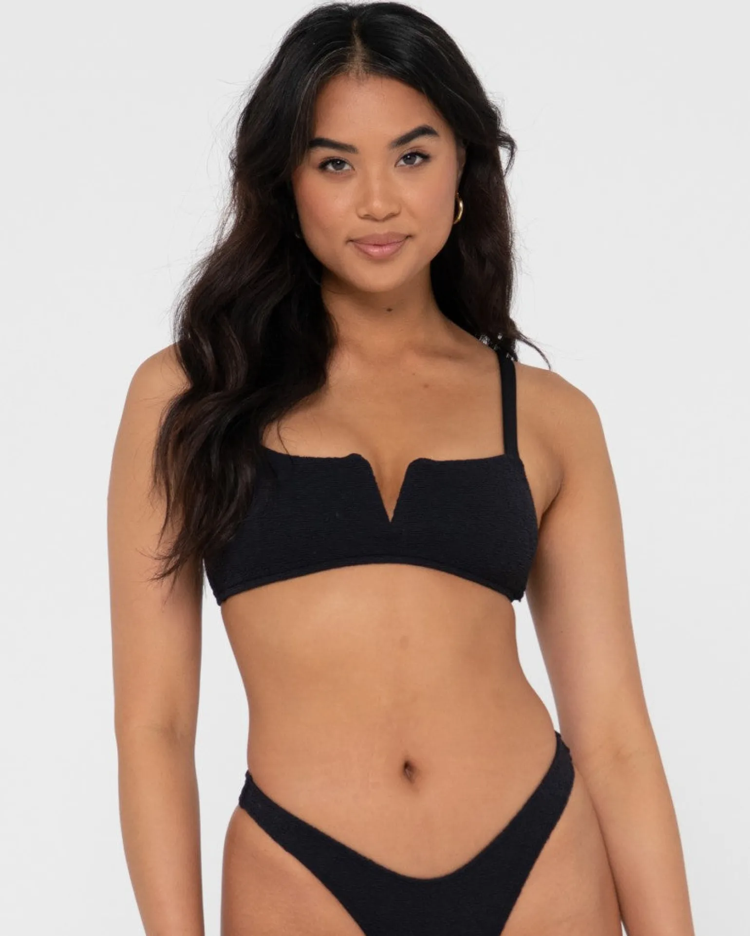 Sandalwood Textured Bralette Bikini Top | Rusty Online