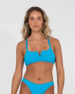 Sandalwood Textured Bralette Bikini Top | Rusty Sale