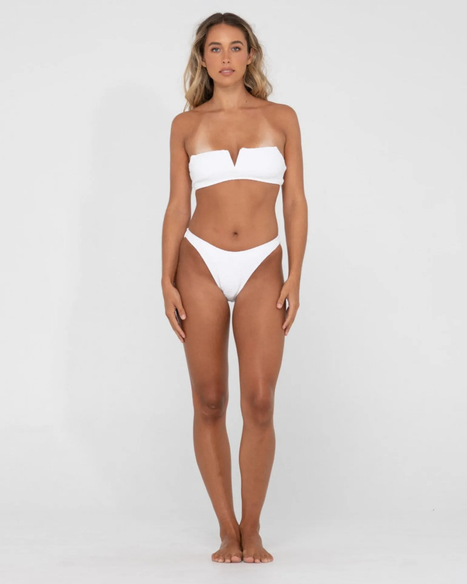 Sandalwood Textured Bralette Bikini Top | Rusty Clearance