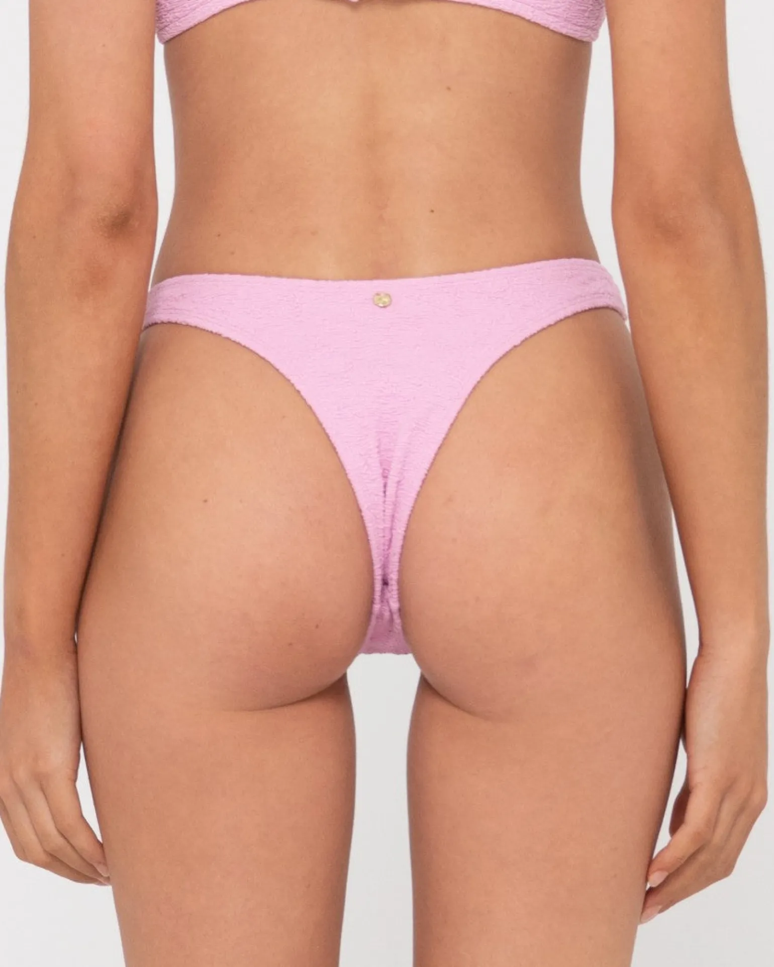 Sandalwood Textured Brazilian Bikini Bottom | Rusty Clearance