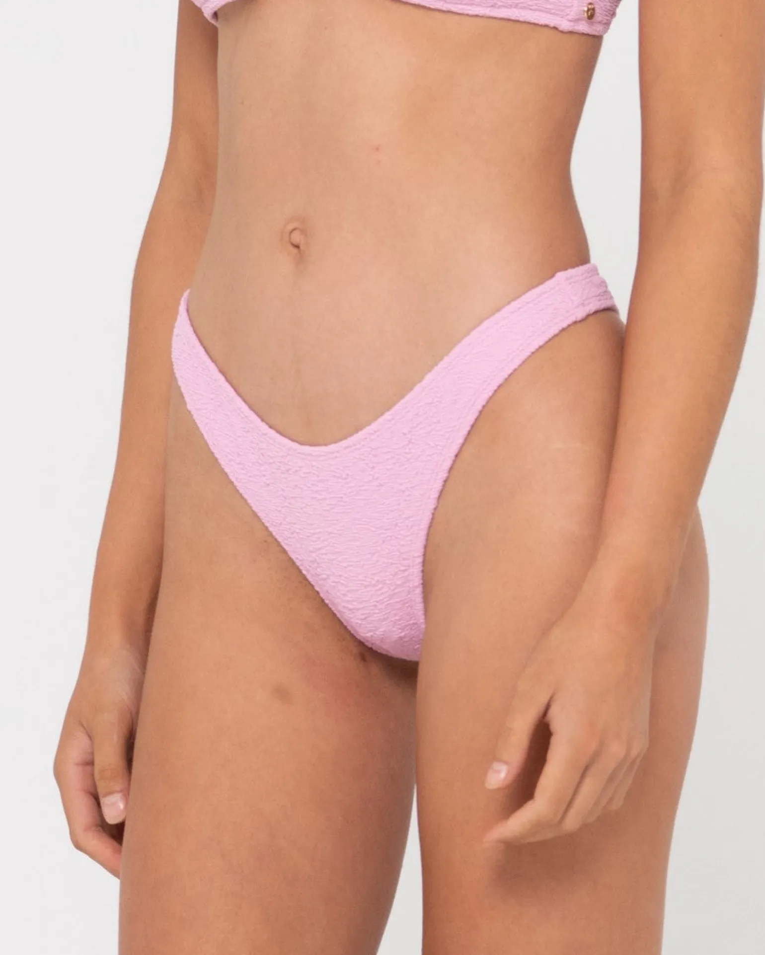 Sandalwood Textured Brazilian Bikini Bottom | Rusty Clearance
