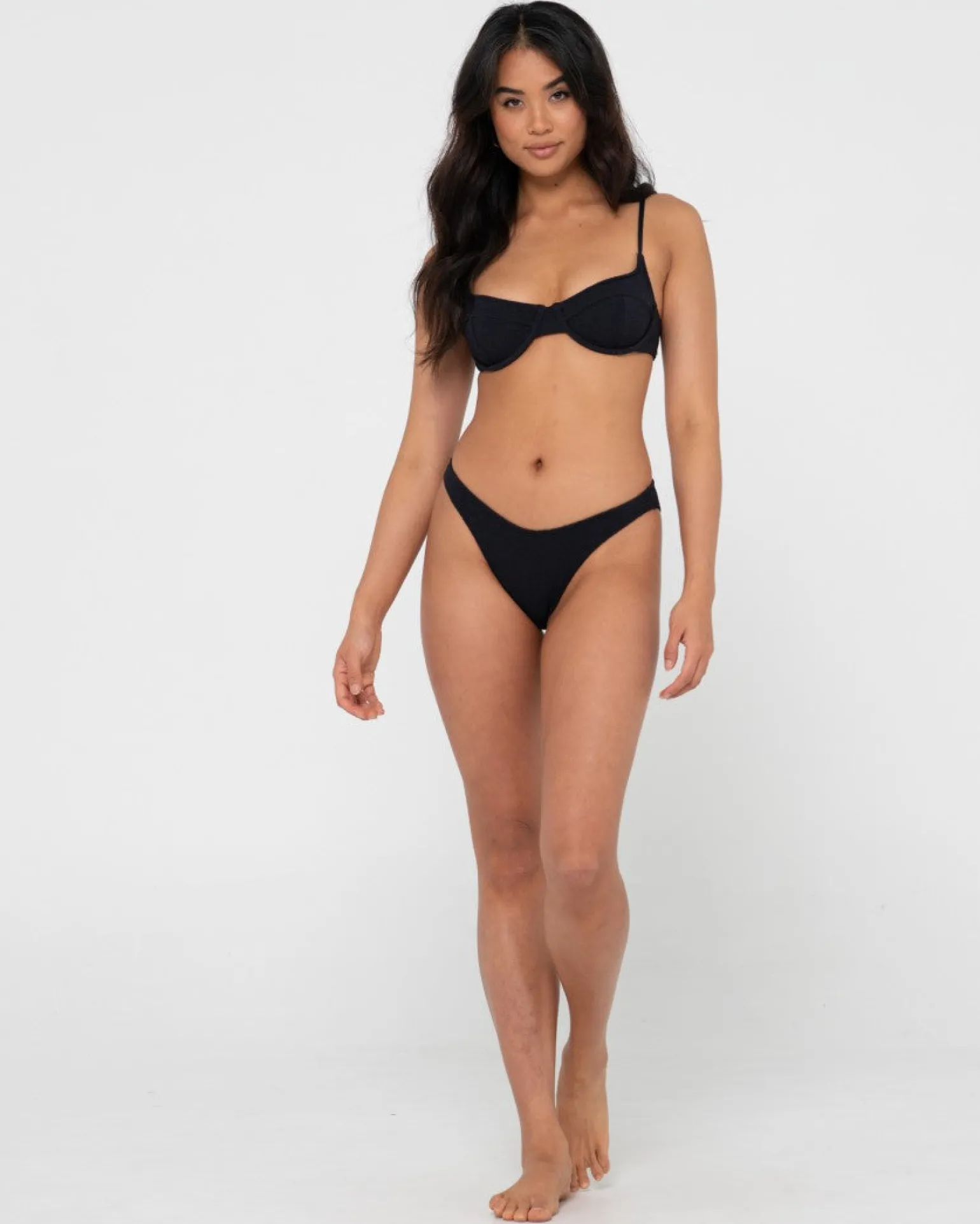 Sandalwood Textured Classic Bikini Pant Bottom | Rusty Cheap