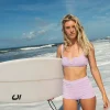 Sandalwood Textured High Waisted Surf Short | Rusty Hot