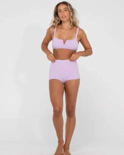 Sandalwood Textured High Waisted Surf Short | Rusty Cheap