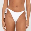 Sandalwood Textured Midi Side Ties Bikini Bottom | Rusty Outlet