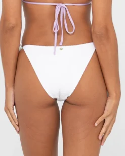 Sandalwood Textured Midi Side Ties Bikini Bottom | Rusty Online