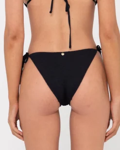 Sandalwood Textured Midi Side Ties Bikini Bottom | Rusty Cheap