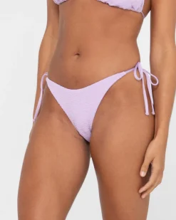 Sandalwood Textured Midi Side Ties Bikini Bottom | Rusty Sale