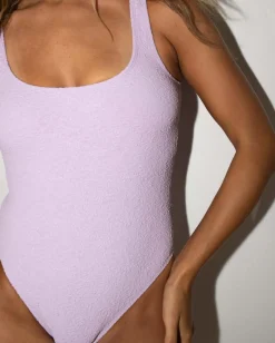 Sandalwood Textured Retro One Piece | Rusty Fashion