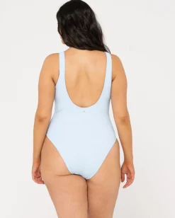 Sandalwood Textured Retro One Piece | Rusty Discount