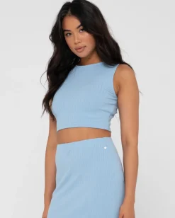 Scarlett Knitted Cropped Tank | Rusty Sale