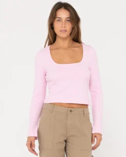 Scarlett Ribbed Long Sleeve Top | Rusty Cheap