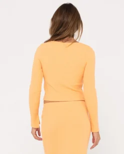 Scarlett Ribbed Long Sleeve Top | Rusty Discount