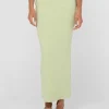 Scarlett Ribbed Mid Rise Maxi Tube Skirt | Rusty Best