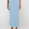 Scarlett Ribbed Mid Rise Maxi Tube Skirt | Rusty Cheap