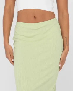 Scarlett Ribbed Mid Rise Maxi Tube Skirt | Rusty Best