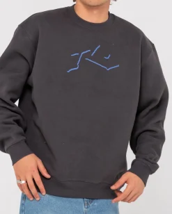 Shadow R Relaxed Super Fleece Crew | Rusty Sale