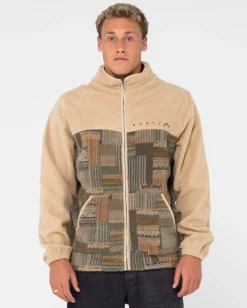 Shag Paneled Full Zip Fleece | Rusty Store