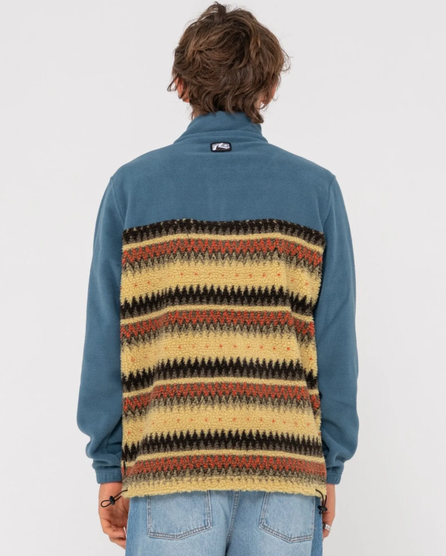 Shag Paneled Full Zip Fleece | Rusty Store