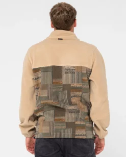 Shag Paneled Full Zip Fleece | Rusty Store
