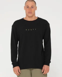 Short Cut Waffle Long Sleeve Tee | Rusty Store