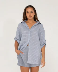 Siena Striped Oversized Shirt | Rusty Shop