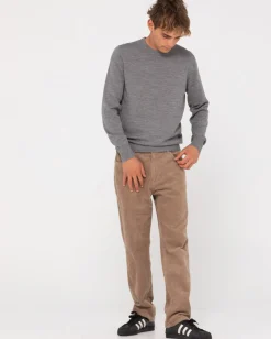 Slung Lightweight Wool Crew Knit | Rusty Clearance