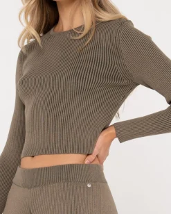 Solace Long Sleeve Knit Top | Rusty Online