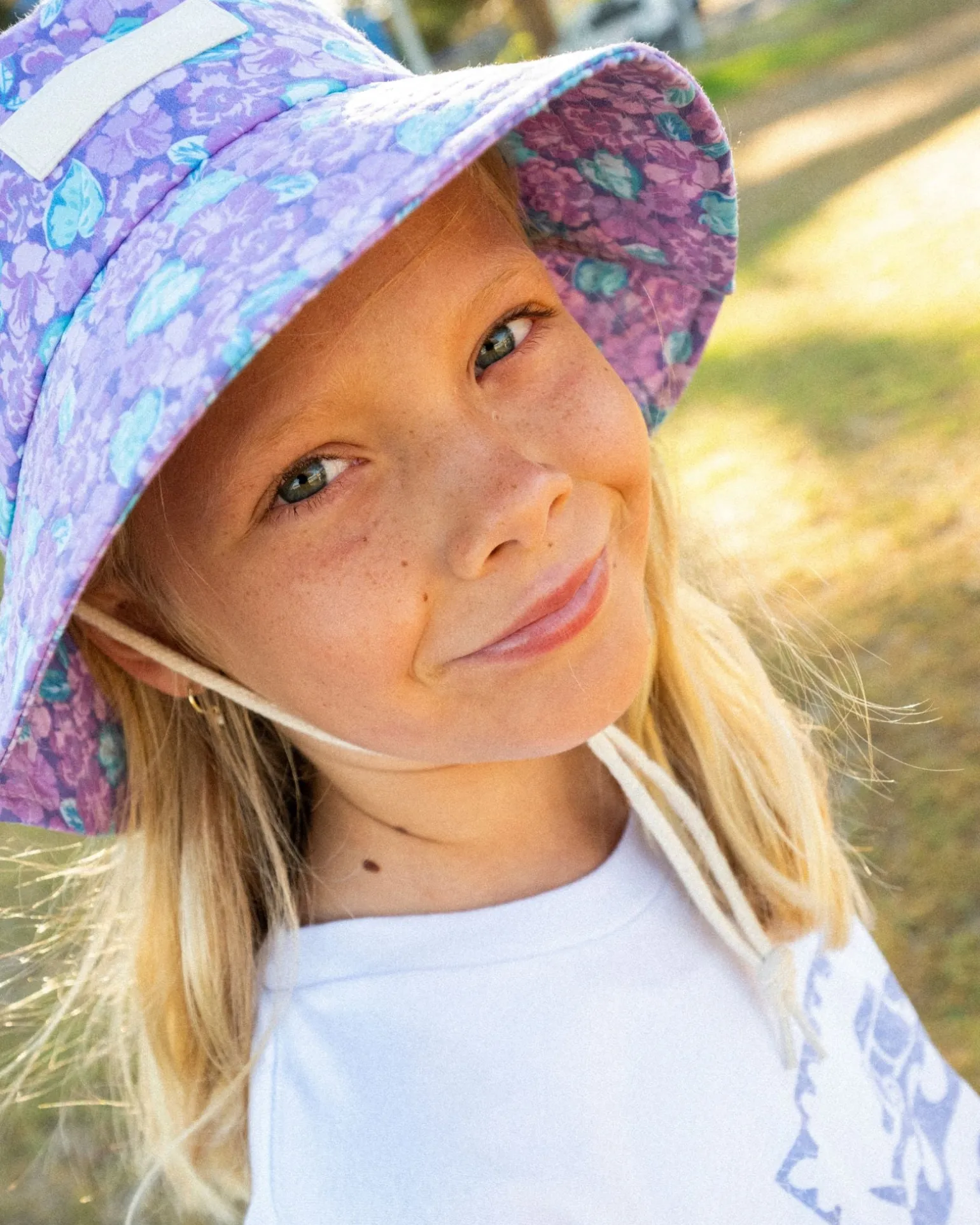 Soleil Patterned Bucket Hat Girls | Rusty Discount