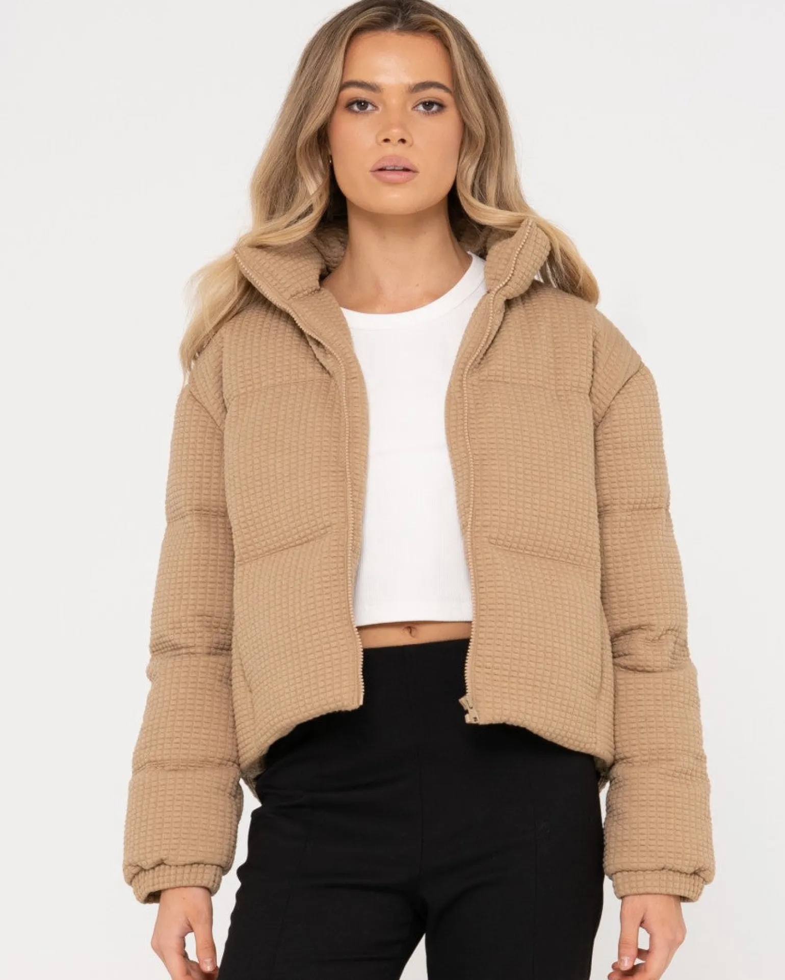 Soleil Textured Puffer Jacket | Rusty Store