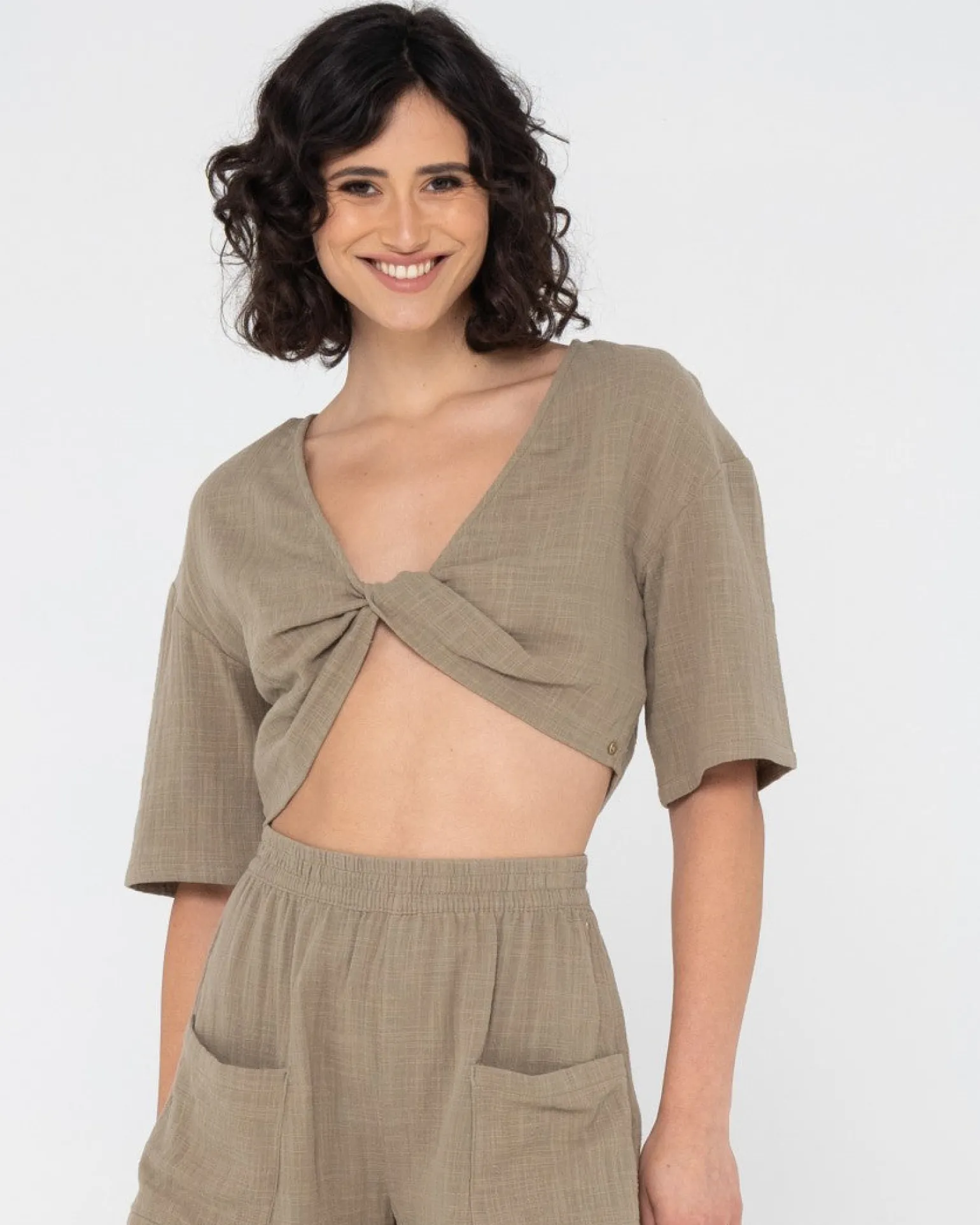 Somewhere Twisted Reversible Top | Rusty Discount