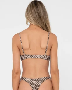 Sorrento Shell Printed Bralette Bikini Top | Rusty New