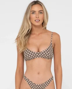 Sorrento Shell Printed Bralette Bikini Top | Rusty Best Sale