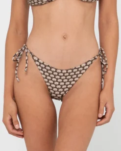 Sorrento Shell Printed Midi Side Ties Bikini Bottom | Rusty Discount