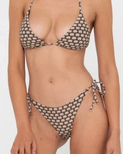 Sorrento Shell Printed Midi Side Ties Bikini Bottom | Rusty Discount