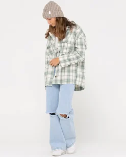 Stemming Oversized Plaid Shirt | Rusty Best Sale