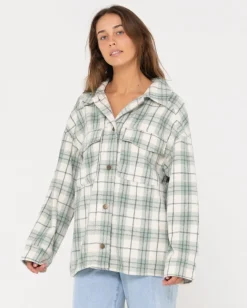 Stemming Oversized Plaid Shirt | Rusty Clearance