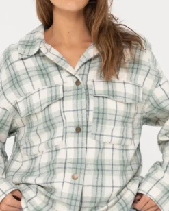 Stemming Oversized Plaid Shirt | Rusty Clearance
