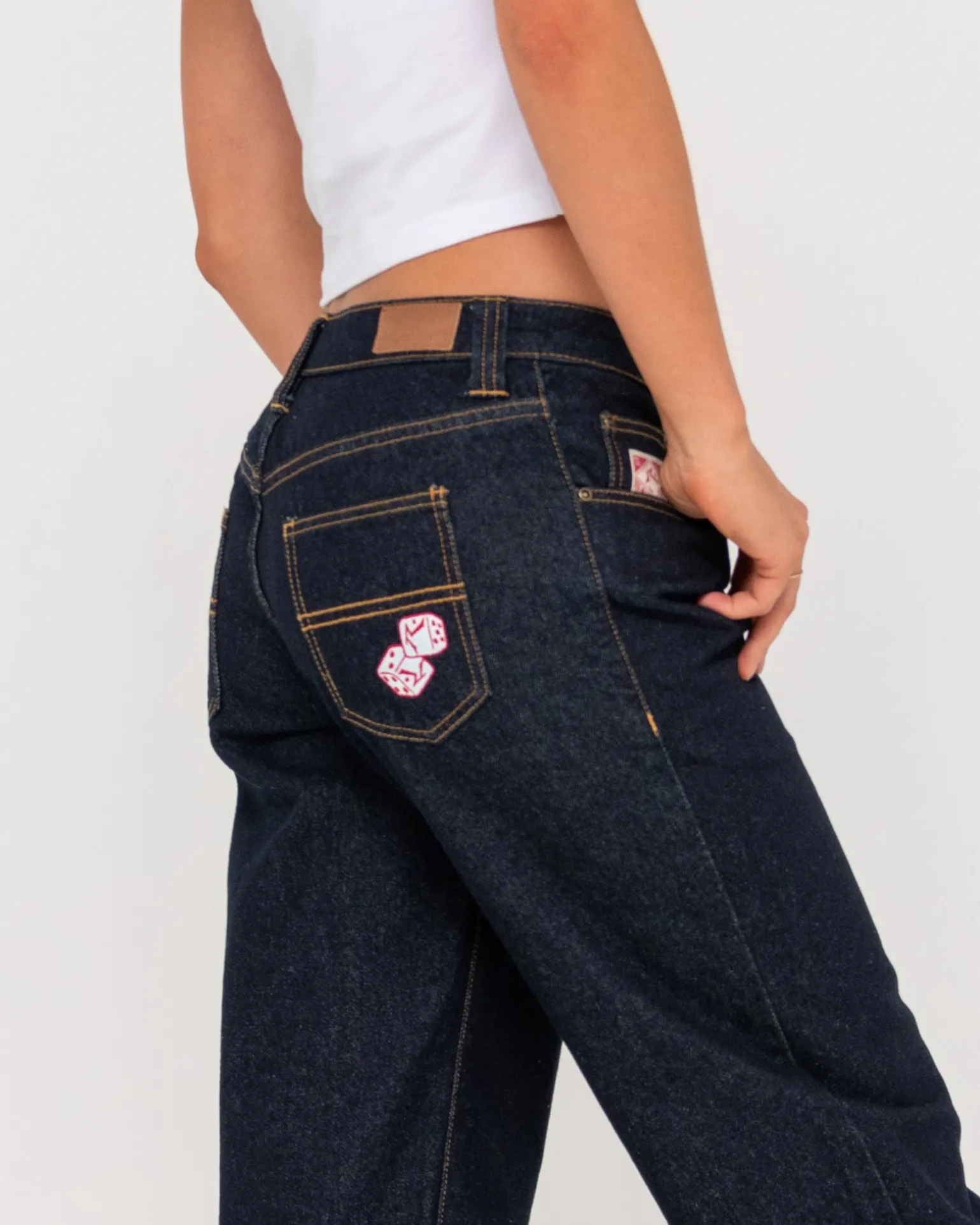 Super Low Rise Straight Leg Denim Jean | Rusty Clearance