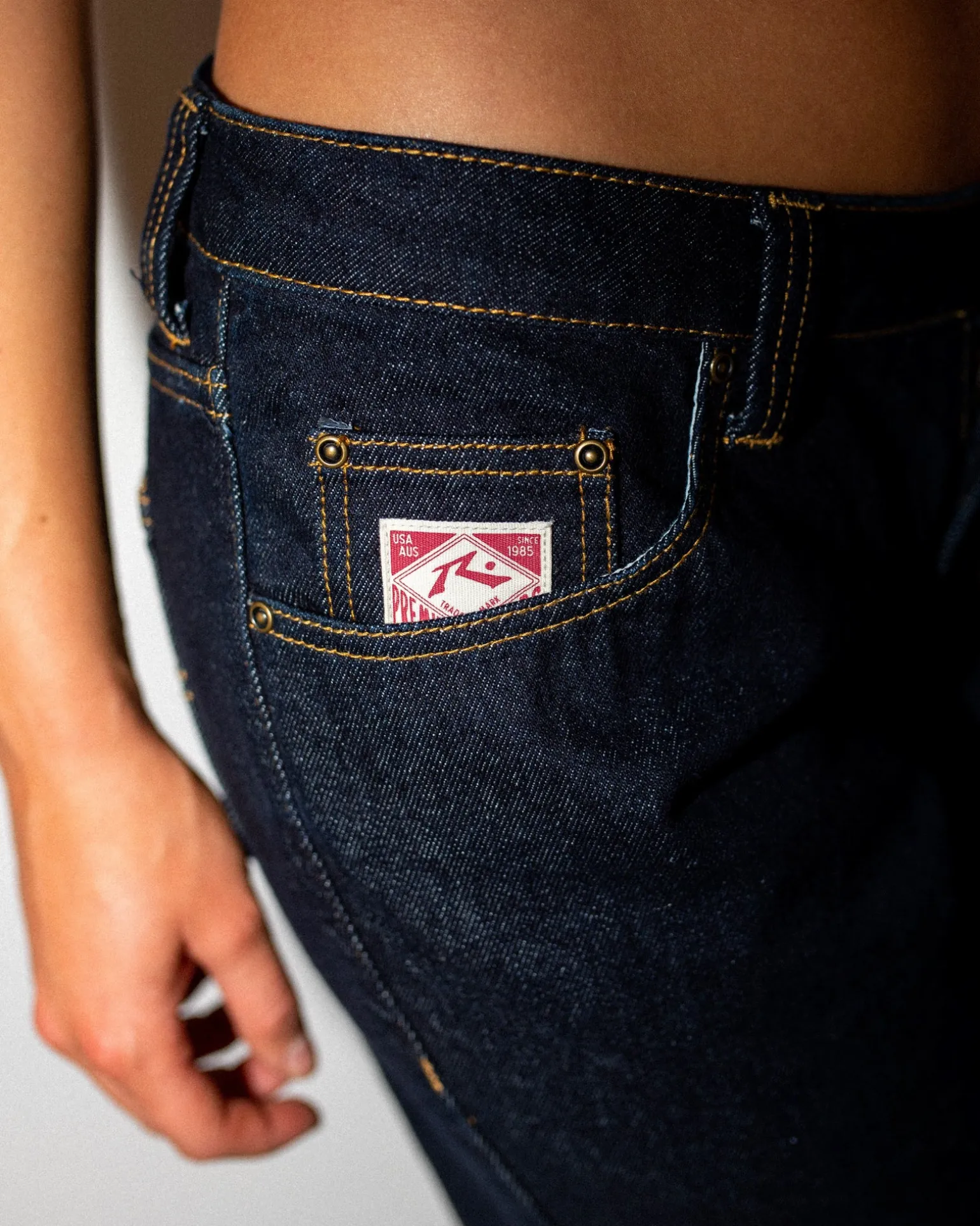 Super Low Rise Straight Leg Denim Jean | Rusty Clearance