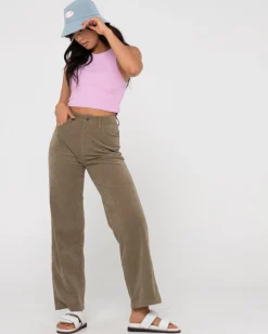 The Secret High Rise Cord Pant | Rusty Online